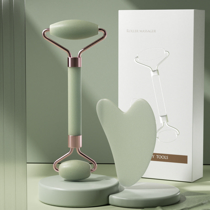 NOVYRA™ GlowSculpt™ -Jade Roller & Gua Sha Set Facial Massage